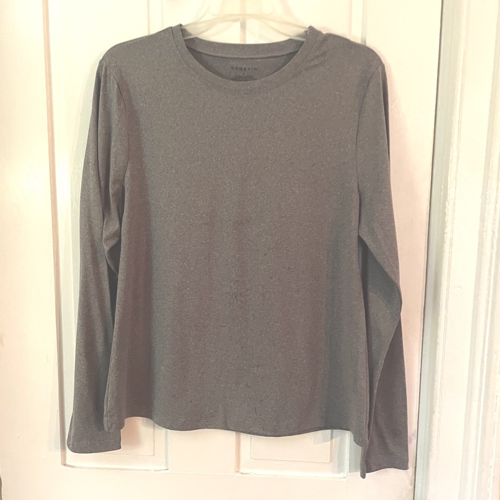 Danskin Women’s Gray Long Sleeve Top Size Large